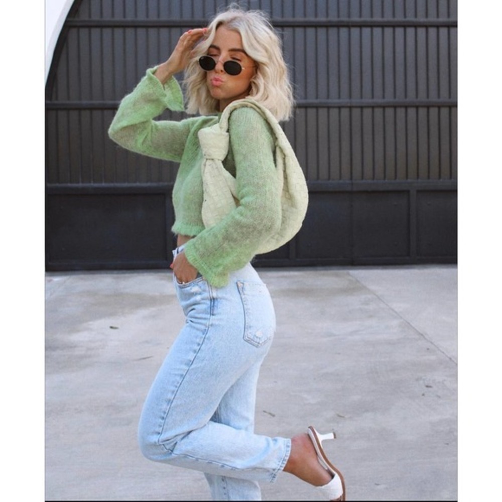 ZARA cuff ruffled crop knit sweater 4331/007 - Picture 3 of 11